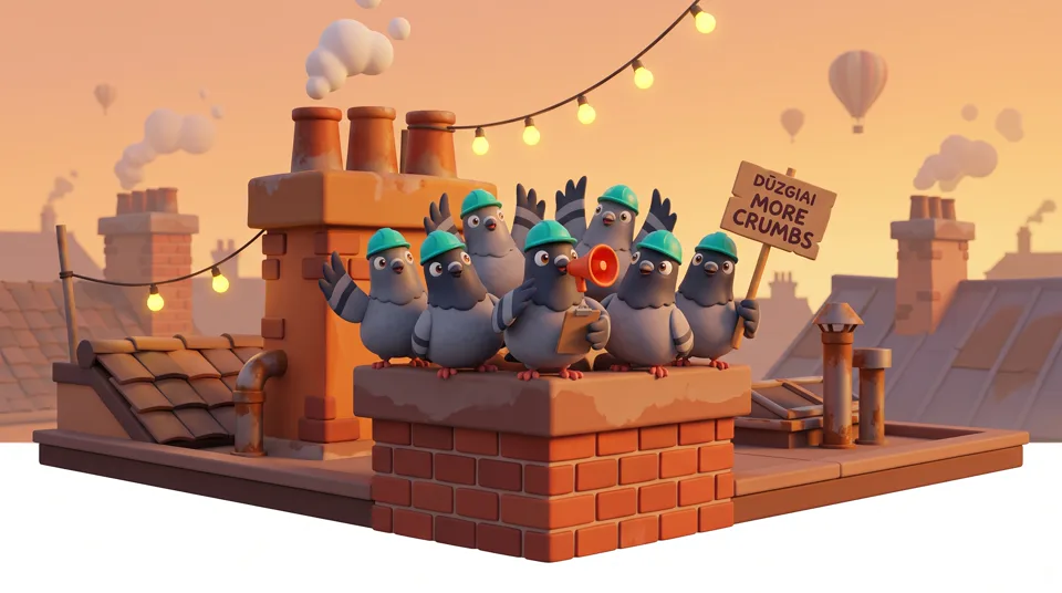 The pigeons and the seagull